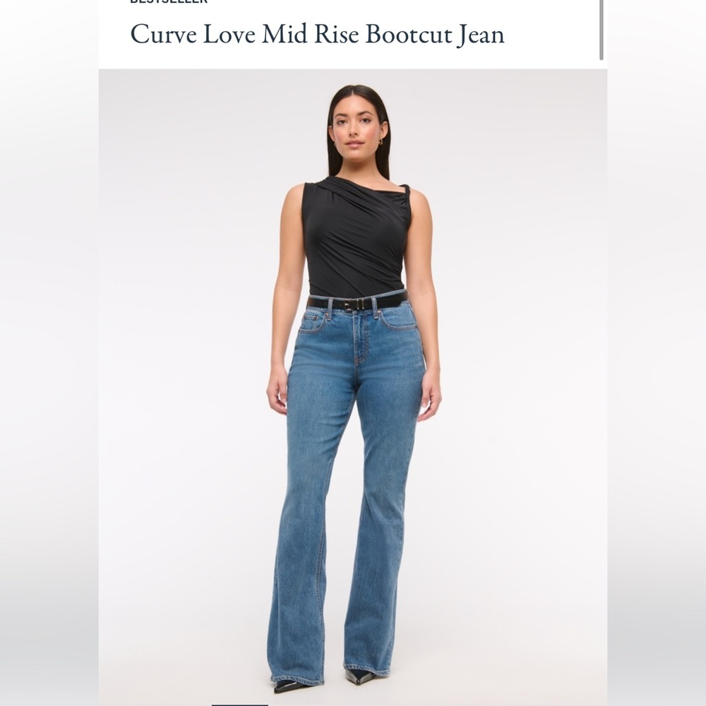 Abercrombie & Fitch midrise bootcut curve love 30 short